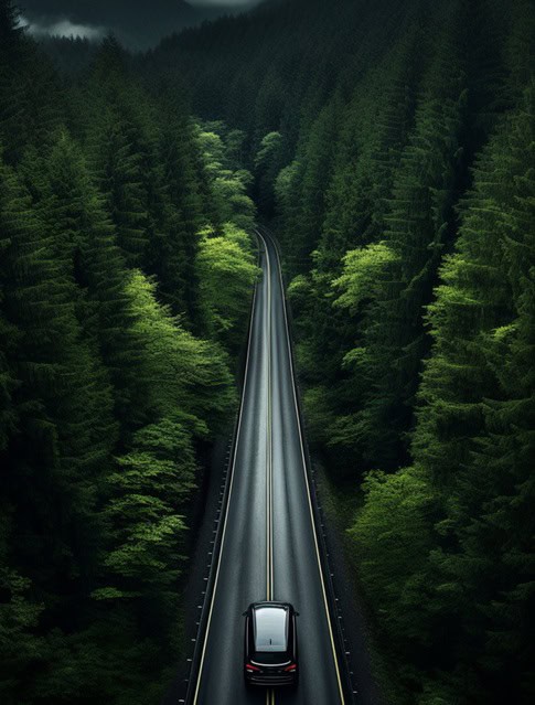 une-route-photorealiste-minimaliste